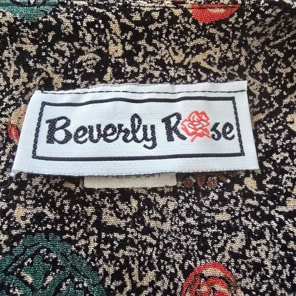 Beverly Rose Open Front Tunic Top Vintage 1980s  Size Medium Made In USA - Picture 9 of 10